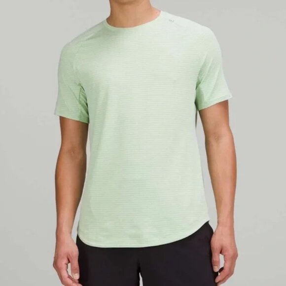 LULULEMON Drysense Training Short Sleeve Shirt Heathered Creamy Mint Men's XL - Picture 1 of 10